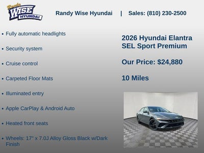 2026 Hyundai ELANTRA SEL Sport Premium