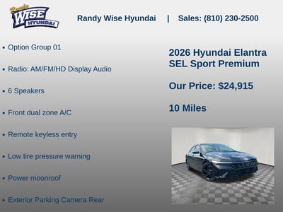2026 Hyundai ELANTRA SEL Sport Premium