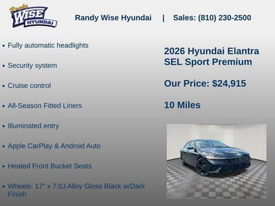 2026 Hyundai ELANTRA SEL Sport Premium