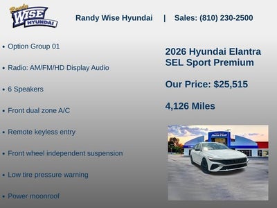 2026 Hyundai ELANTRA SEL Sport Premium
