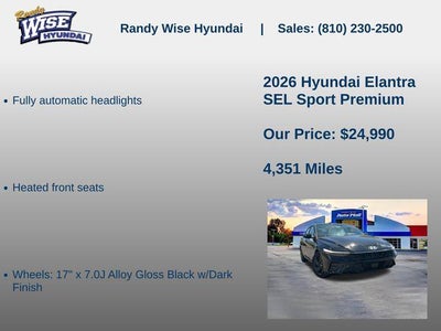 2026 Hyundai ELANTRA SEL Sport Premium
