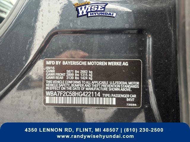 2017 BMW 7 Series 750i xDrive M-Sport