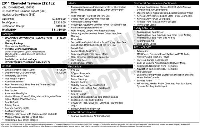 2011 Chevrolet Traverse LTZ