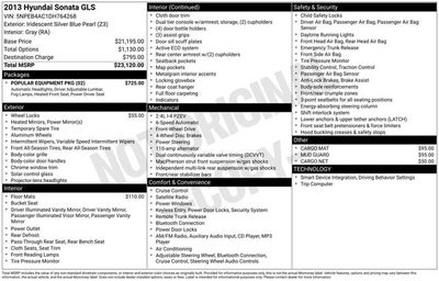 2013 Hyundai SONATA GLS