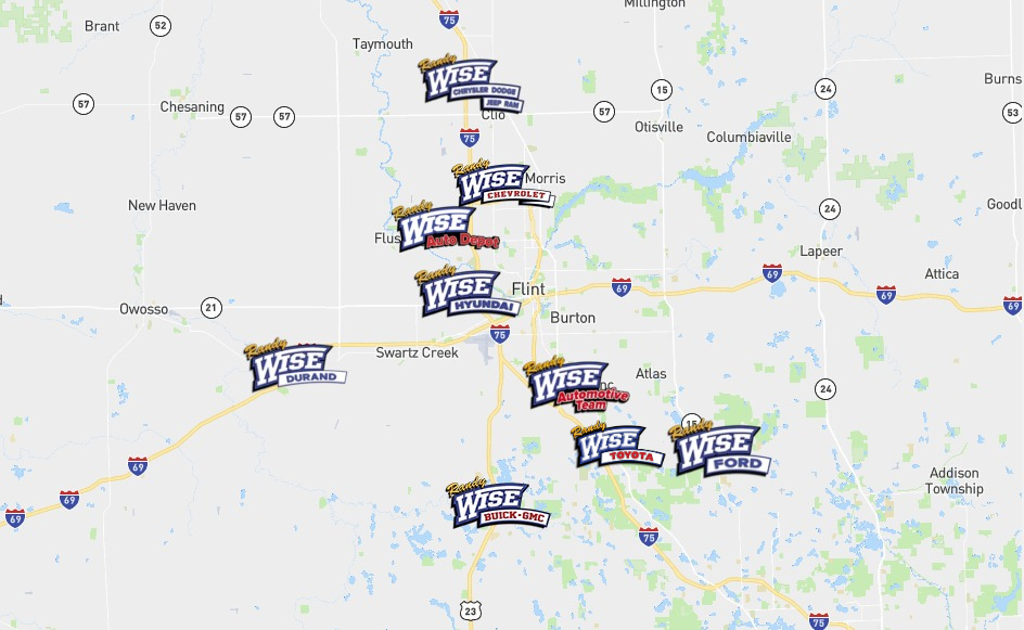 Randy Wise Hyundai locations map
